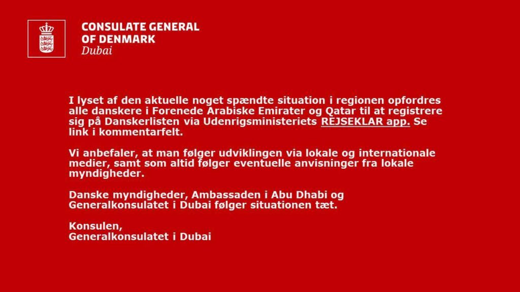 Sikkerhedssituationen i Dubai